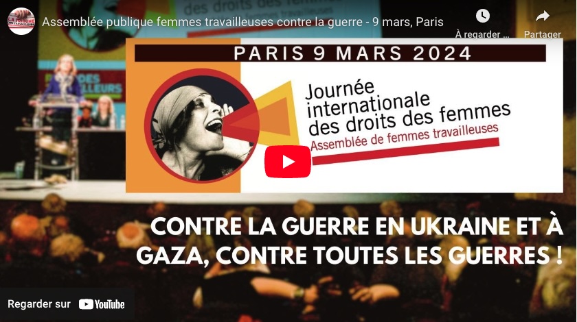 Meeting de femmes travailleuses le 9 mars au Théâtre de l’Atelier à Paris à l’appel du PT